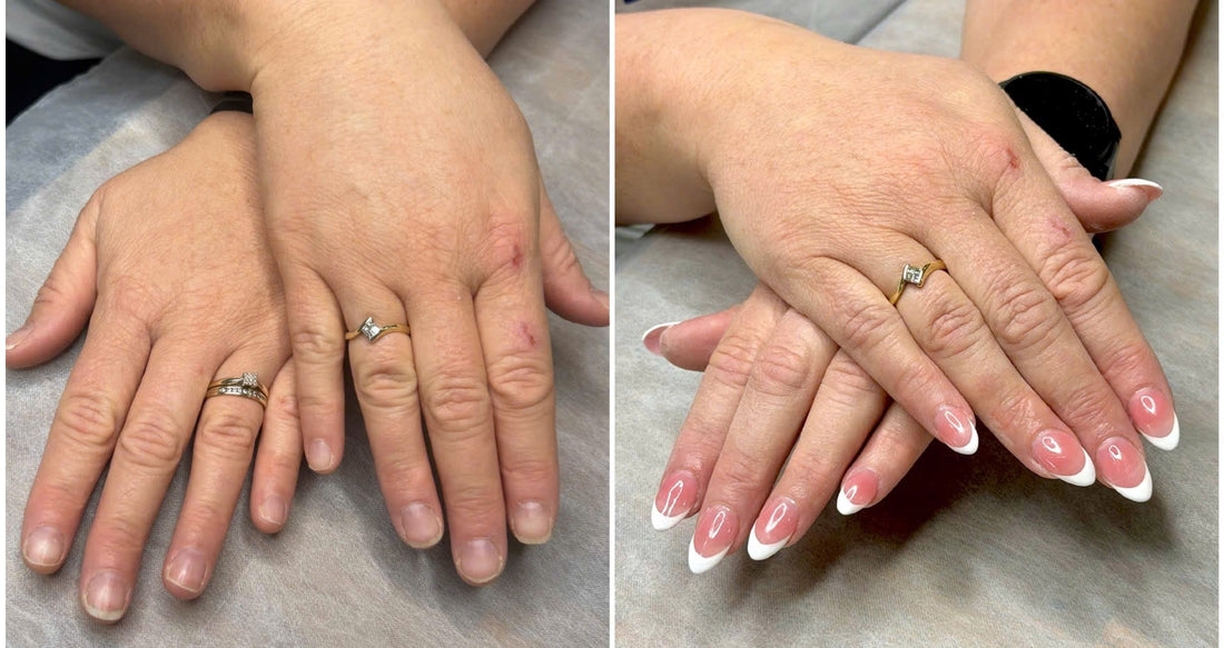 Mobile nail technician providing professional nails at a client's home in Sydney