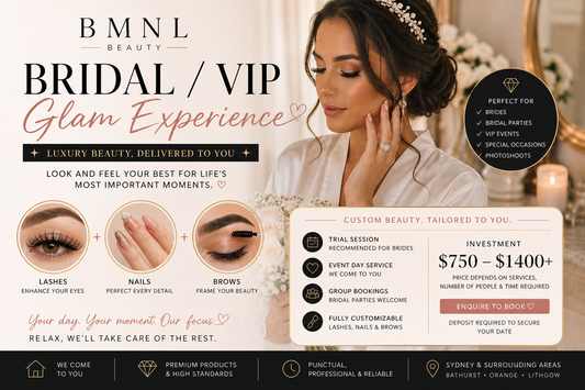 Bridal Mobile Beauty Sydney | Lashes, Nails & Brows VIP Glam